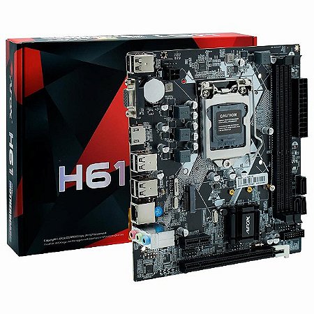 PLACA MAE AFOX INTEL DDR3 H61 GIGABIT - IH61-MA2-V6