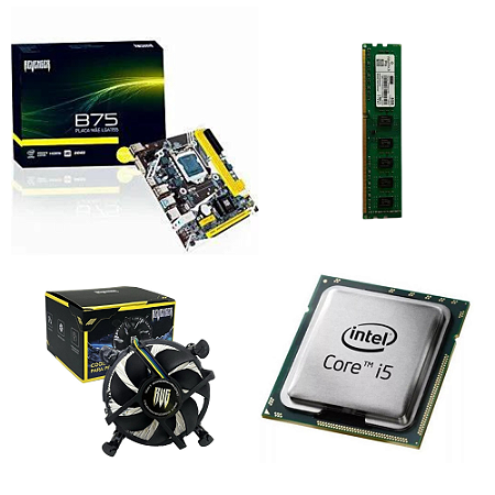 KIT UPGRADE I5 3 GERAÇAO MB B75 8GB DE RAM