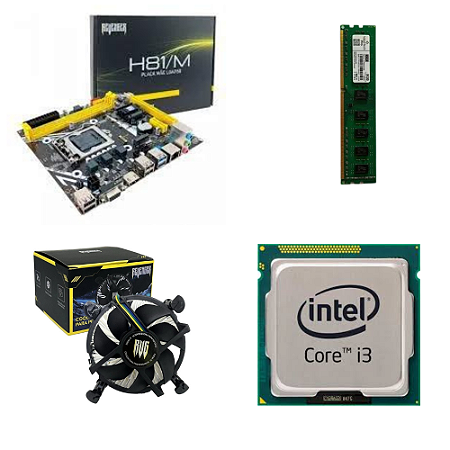 KIT UPGRADE I3 4 GERAÇAO MB H81 8GB DE RAM