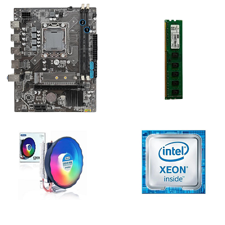 KIT UPGRADE XEON E5 2420 COM 8GB DE RAM E COOLER PLACA MAE X79 MANCHINIST