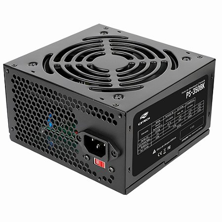 FONTE ATX REAL 350W PS-350BK PRETA C3TECH SEM CABO
