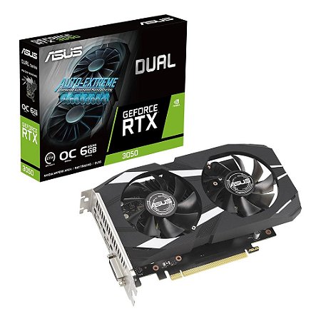 PLACA DE VIDEO RTX 3050 6GB GDDR6 ASUS GEFORCE DUAL 90YV0K61-M0NA00