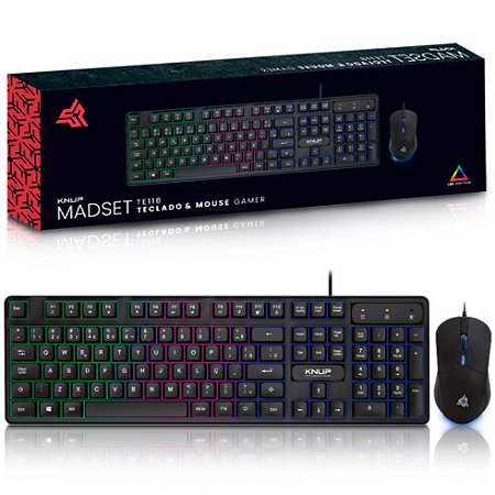 KIT TECLADO E MOUSE GAMER USB KP-TE118 KNUP