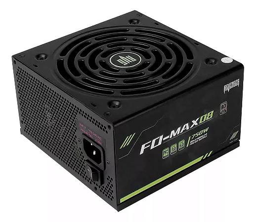 FONTE GAMER 750W FULL MODELAR 80 PLUS GOLD PFC ATIVO COMPATIVEL COM PCIE 5.0 E ATX 3.0 FO-MAX08 REVENGER