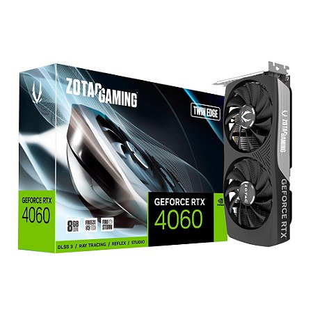 PLACA DE VIDEO RTX 4060 8GB TWIN EDGE GDDR6 128BITS ZT-D40600H-10M ZOTAC