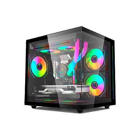 GABINETE GAMER AQUARIUS MT-G810BK SEM FANS C3TECH
