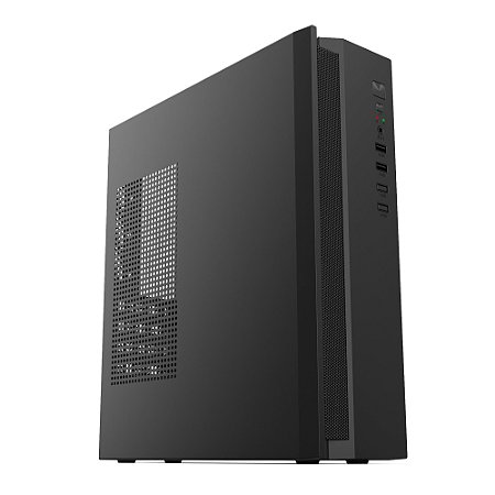 GABINETE SLIM SFF COM FONTE TFX 200W SLIMDESK TFX BG-2005 PRETO USB 3.0 / 4 SLOTS / MICROATX / MINI-ITX BLUECASE