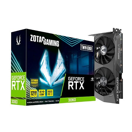 PLACA DE VIDEO RTX3060 12GB GDDR6 192BITS TWIN EDGE ZT-A30600E-10M ZOTAC