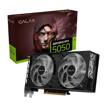 PLACA DE VIDEO RTX5050 8GB BLACK GF 1-CLICK OC 128BITS GDDR6 55NSL8MHDCHD GALAX