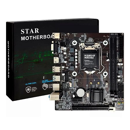 PLACA MAE H81 HDMI VGA USB 3.0 SLOT PARA M.2 NVME LGA 1150 CREATIVE