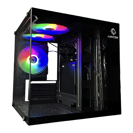 GABINETE GAMER AQUARIO COM 3 FANS GB1787 HAYOM