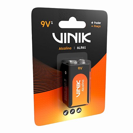 PILHA BATERIA ALCALINA 9V VB9VB1 VINIK