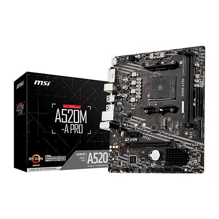 PLACA MAE A520M-A PRO AM4 DDR4 HDMI DVI MSI