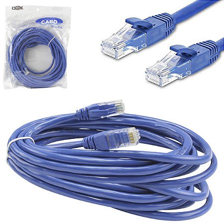 CABO DE REDE PATCH CORD CAT6 10 METROS CR106 DEX