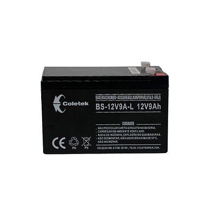 BATERIA DE NOBREAK SELADA BS-12V9A-L T1 COLETEK