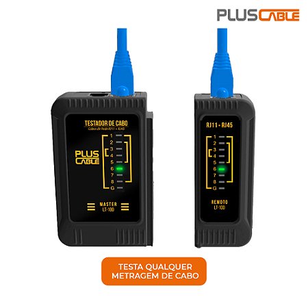 TESTADOR DE CABO DE REDE LT-100BK PLUSCABLE