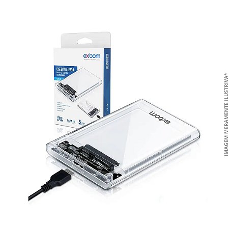 CASE SATA HD 2,5 TRANSPARENTE CGHD-35B EXBOM