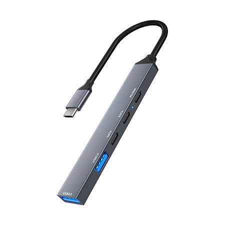 HUB USB-C 5 PORTAS 3 USB-C 2 USB 3.0 100W PEI-HUB21 PEINING