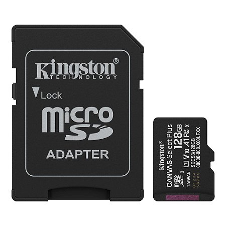 CARTAO DE MEMORIA 128GB CANVAS SELECT PLUS 100MB/S SDCS2/128GB KINGSTON