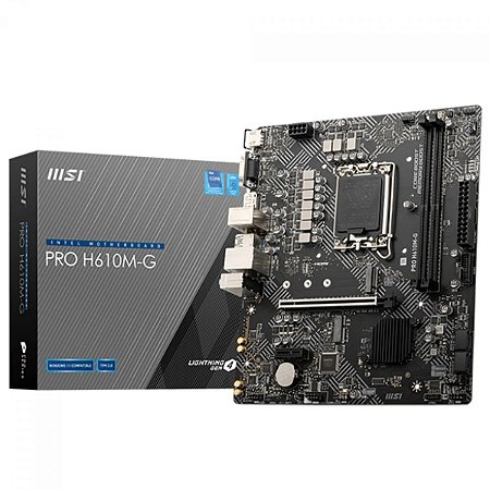 PLACA MAE PRO H610M-G DDR5 LGA 1700 HDMI VGA DISPLAYPORT (12,13 E 14 GERAÇÃO) MSI