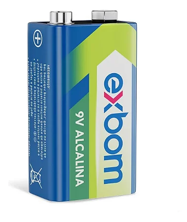 PILHA BATERIA ALCALINA 9V PIL-9V6LR61-C1 EXBOM