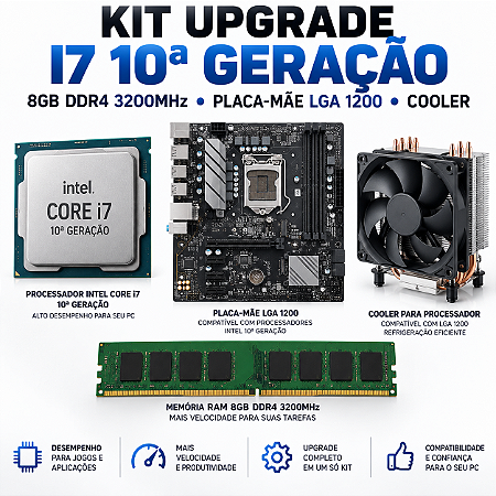 KIT UPGRADE I7 10 GERAÇAO 8GB DE RAM