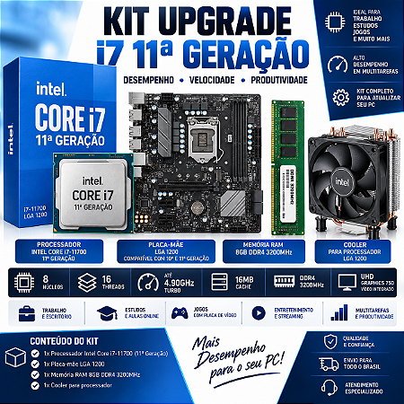 KIT UPGRADE I7 11 GERAÇAO 8GB DE RAM