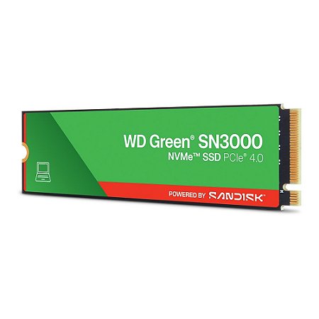 HD SSD M.2 NVME 500GB SN3000 PCI 4.0 GREEN WDS500G4G0E-00CPS0 WESTERN DIGITAL