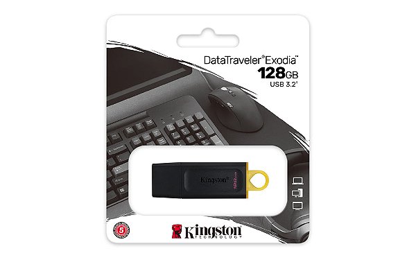 PENDRIVE 128GB USB 3.2 DATA TRAVELER EXODIA DTX/128GB KINGSTON