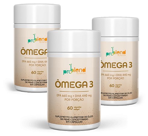 KIT ÔMEGA 3 POTES (180 Cápsulas)