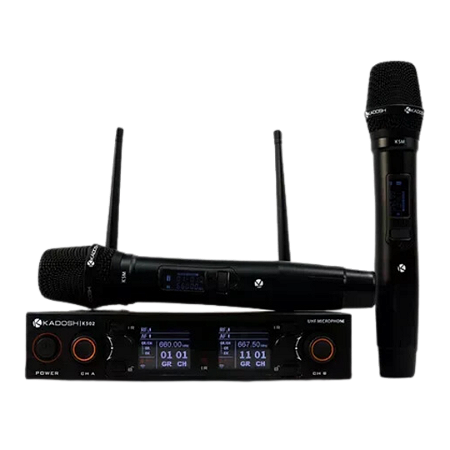 Microfone Sem Fio Duplo De Mão Kadosh K502m
