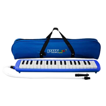 Escaleta Musical 32 Teclas Phx Mini Kq-32 Bl Azul Com Bag