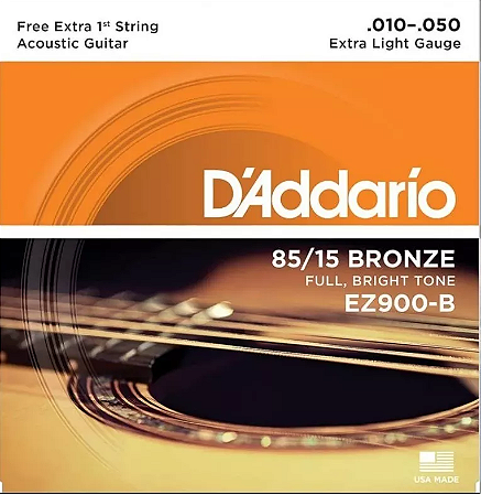 D'Addario Ez900-b 10 Encordoamento Violão Aço
