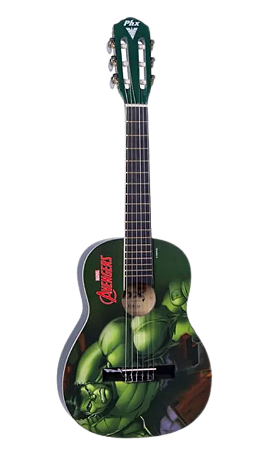 Violão Infantil PHX Marvel Avengers Hulk Nylon