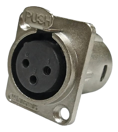 Conector XLR Fêmea P3F Santo Ângelo