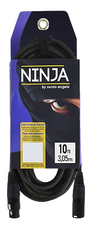 Cabo XLR Ninja Santo Ângelo 10ft 3,05m