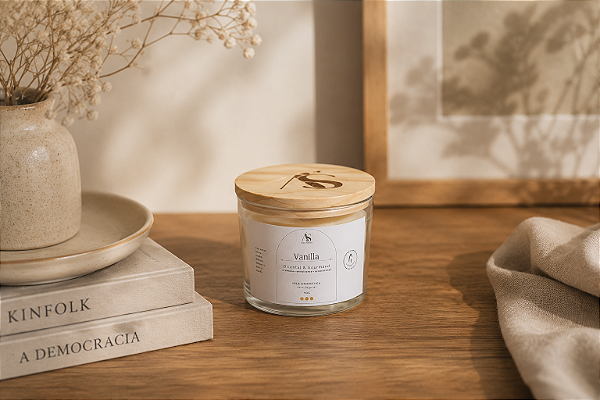 Vela Aromática Perfumada Vanilla Sugar 90g - Sweet Aromas