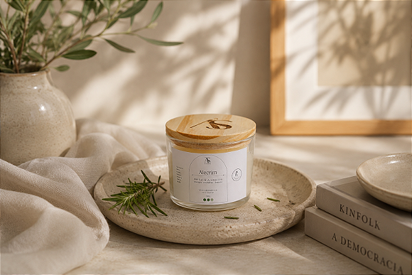 Vela Aromática Perfumada Alecrim 90g - Sweet Aromas