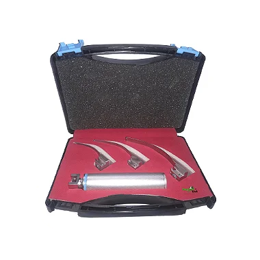 Laringoscópio Inox com 3 Lâminas Curvas