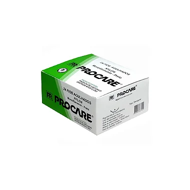 Fio Agulhado Nylon Monofilamento Preto Triang 24un Procare