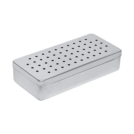 Estojo Perfurado inox 18X8X3cm - Fami