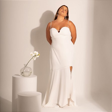 Vestido Leny Longo Off White