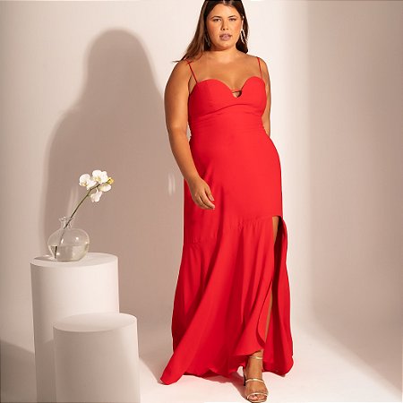 Vestido Leny Longo Vermelho