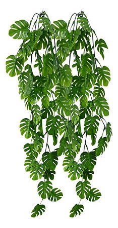 2 Pendente Costela De Adão Planta Artificial Decoração