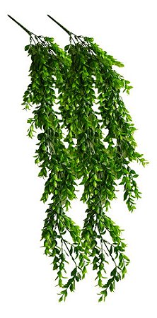 2 Pendente De Mini Ficus Folhagem Planta Artificial Premium