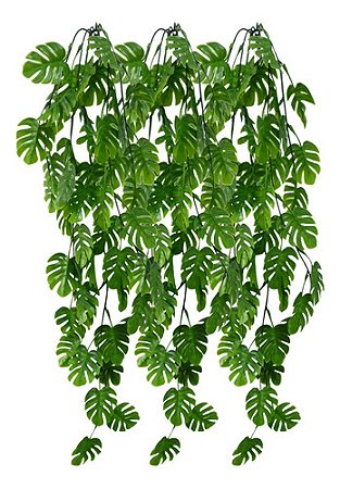 3 Pendente Costela De Adão Planta Artificial Decoração