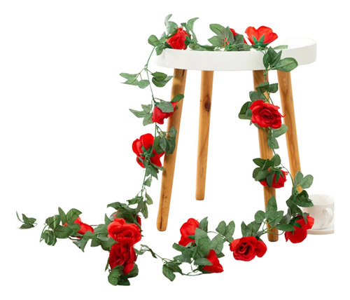 Corrente De Rosas 2,26 Artificial Toque Real 20 Flores