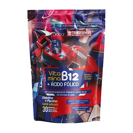 Vitamina B12 + Ácido Fólico c/ 30 pastilhas de goma – Global Transformers