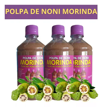 fruta noni onde comprar Polpa de Fruta Noni 500ml Orgânico e Natural