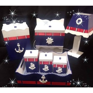 Kit Higiene em MDF do Marinheiro